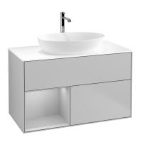Тумба под раковину Villeroy & Boch Finion 1000х501 мм F771GJGJ светло-серый/светло-серый