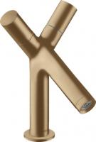 Смеситель для раковины Axor Starck 80 ComfortZone 10030140 бронза шлифованная