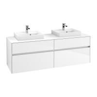 Тумба под раковину Villeroy & Boch Collaro 1600х500 мм C02100DH белый глянцевый