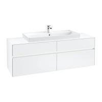 Тумба под раковину Villeroy & Boch Collaro 1600х500 мм с подсветкой C031L0MS белый матовый