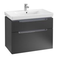 Тумба под раковину Villeroy & Boch Subway 2.0 787х449 мм A91410PD лак чёрный матовый