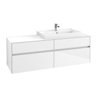 Тумба под раковину Villeroy & Boch Collaro 1600х500 мм C02700DH белый глянцевый