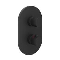 Термостат Ravak Chrome CR II 067 (внешняя часть для 3 потребителей) X070469 чёрный матовый