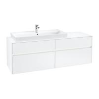 Тумба под раковину Villeroy & Boch Collaro 1600х500 мм с подсветкой C029L0MS белый матовый