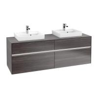 Тумба под раковину Villeroy & Boch Collaro 1600х500 мм с подсветкой C021L0FQ дуб графитовый