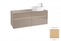 Тумба под раковину Villeroy & Boch Collaro 1400х500 мм с подсветкой C063L0VJ северный дуб