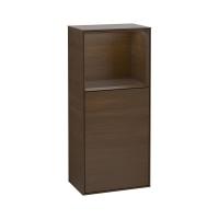 Тумба Villeroy & Boch Finion 418х270х936 мм петли слева, с зарядной станцией F520GNGN орех/орех