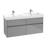 Тумба под раковину Villeroy & Boch Collaro 1254х444 мм C01300FP серый глянцевый
