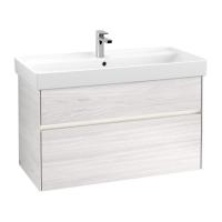 Тумба под раковину Villeroy & Boch Collaro 954х444 мм с подсветкой C011L0E8 белое дерево