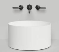 Раковина накладная Salini Armonia Round 02 Ø450 мм S-Sense 130412G белый глянец