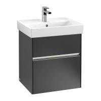 Тумба под раковину Villeroy & Boch Collaro 510х414 мм с подсветкой C007L0PD чёрный матовый