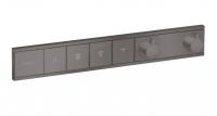 Термостат Hansgrohe RainSelect (внешняя часть для 4 потребителей) 15382340 шлифованный чёрный хром