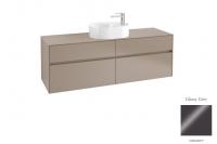 Тумба под раковину Villeroy & Boch Collaro 1600х500 мм C06500FP серый глянцевый