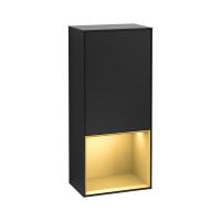 Пенал Villeroy & Boch Finion 418х270х936 мм петли слева F540HFPD чёрный матовый/матовое золото