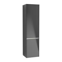 Пенал Villeroy & Boch Collaro 404х349х1538 мм петли слева, с подсветкой C033L0PD чёрный матовый
