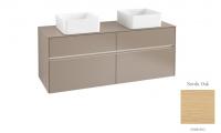 Тумба под раковину Villeroy & Boch Collaro 1400х500 мм с подсветкой C048L0VJ северный дуб
