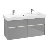 Тумба под раковину Villeroy & Boch Collaro 1154х444 мм с подсветкой C012L0FP серый глянцевый