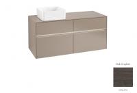 Тумба под раковину Villeroy & Boch Collaro 1200х500 мм с подсветкой C042L0FQ дуб графитовый