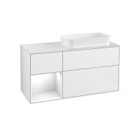 Тумба под раковину Villeroy & Boch Finion 1200х501 мм F681GFGF белый глянцевый/белый глянцевый