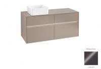 Тумба под раковину Villeroy & Boch Collaro 1200х500 мм с подсветкой C042L0FP серый глянцевый