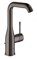 Смеситель для раковины Grohe Essence L-Size высокий поворотный излив, донный клапан 32 628 A01 графит тёмный