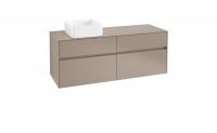 Тумба под раковину Villeroy & Boch Collaro 1400х500 мм C04600VG трюфель серый