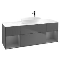 Тумба под раковину Villeroy & Boch Finion 1600х501 мм F981GKGK матовый антрацит/матовый антрацит