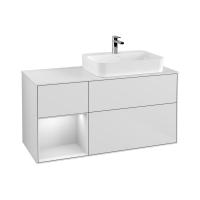 Тумба под раковину Villeroy & Boch Finion 1200х501 мм F391GFGF белый глянцевый/белый глянцевый