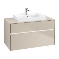 Тумба под раковину Villeroy & Boch Collaro 1000х500 мм с подсветкой C019L0VK мягкий серый