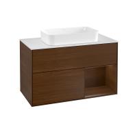 Тумба под раковину Villeroy & Boch Finion 1000х501 мм F661GNGN орех/орех