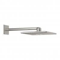 Верхний душ Grohe Rainshower SmartActive 310 Cube (кронштейн 430 мм, 2 режима струи) 26 479 DC0 суперсталь