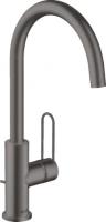 Смеситель для раковины Axor Uno 240 ComfortZone 38036340 хром чёрный шлифованный