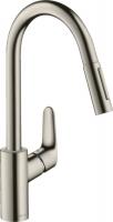 Смеситель для кухни Hansgrohe Focus с вытяжным душем 31815800 сталь