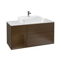 Тумба под раковину Villeroy & Boch Finion 1200х501 мм F411GNGN орех/орех