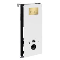 Инсталляция для унитаза WasserKraft Abens 20TLT.010.ME.WH.MG03 белое стекло/матовое золото