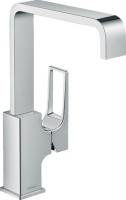 Смеситель для раковины Hansgrohe Metropol 230 ComfortZone высокий поворотный излив, донный клапан 74511000
