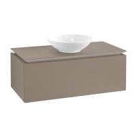 Тумба под раковину Villeroy & Boch Legato 1000х500 мм с подсветкой B571L0VG трюфель серый