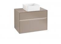 Тумба под раковину Villeroy & Boch Collaro 800х500 мм с подсветкой C037L0VG трюфель серый