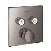 Термостат Grohe Grohtherm SmartControl (внешняя часть для 2 потребителей) 29 124 A00 тёмный графит
