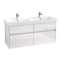 Тумба под раковину Villeroy & Boch Collaro 1254х444 мм C01300E8 белое дерево