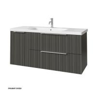 Тумба под раковину Caprigo Rain 120 1166х446 мм (2 ящика, 1 дверь) 36517L SF-019 графит