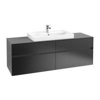 Тумба под раковину Villeroy & Boch Collaro 1600х500 мм C02800PD чёрный матовый