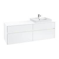 Тумба под раковину Villeroy & Boch Collaro 1600х500 мм с подсветкой C023L0MS белый матовый