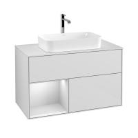 Тумба под раковину Villeroy & Boch Finion 1000х501 мм F241GFGF белый глянцевый/белый глянцевый