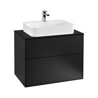 Тумба под раковину Villeroy & Boch Finion 800х501 мм F34200PD чёрный матовый