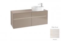 Тумба под раковину Villeroy & Boch Collaro 1400х500 мм с подсветкой C063L0E8 белое дерево