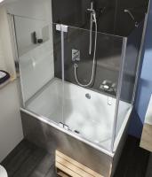 Ограждение для ванны Jacob Delafon Capsule 120x80 см E6D128-GA блестящий/прозрачный