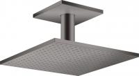 Верхний душ Axor ShowerSolutions 300 1jet с потолочным подсоединением 35316340 шлифованный чёрный хром