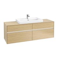 Тумба под раковину Villeroy & Boch Collaro 1600х500 мм с подсветкой C028L0VJ северный дуб
