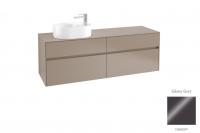 Тумба под раковину Villeroy & Boch Collaro 1600х500 мм C06600FP серый глянцевый